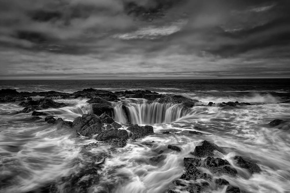 Dramatic Thor's Well by Annie Poreider — canvas wall art