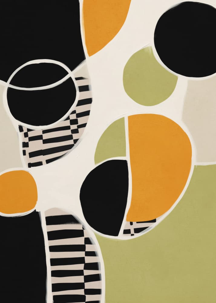 Bold Blocks and Circles by City Art — canvas wall art