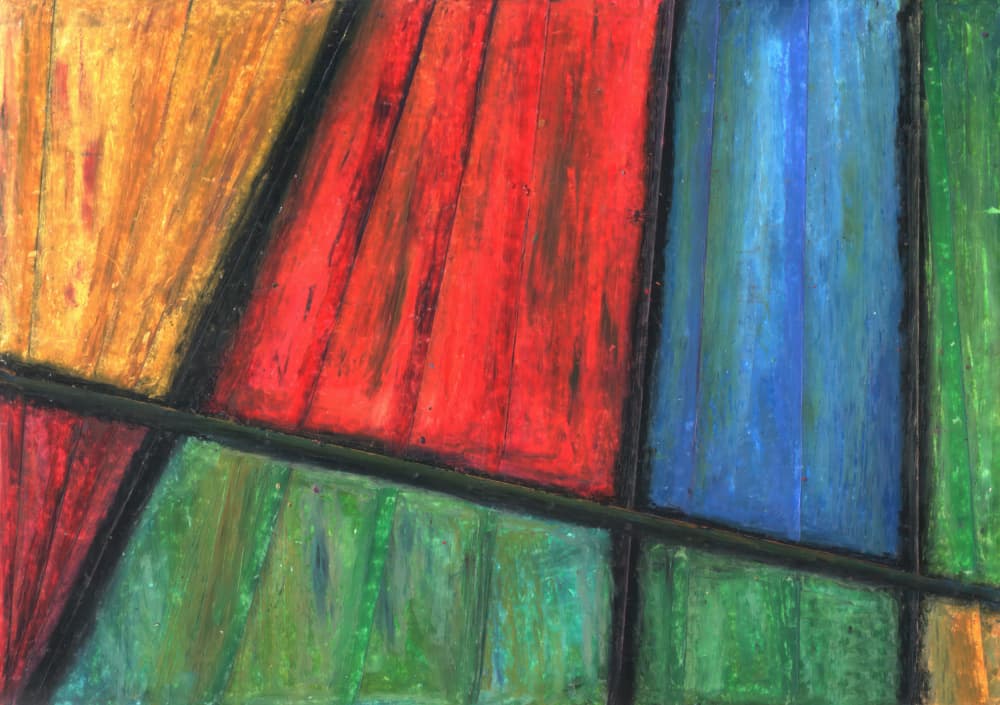 Vibrant Geometric Stained Glass by Kulik — canvas wall art