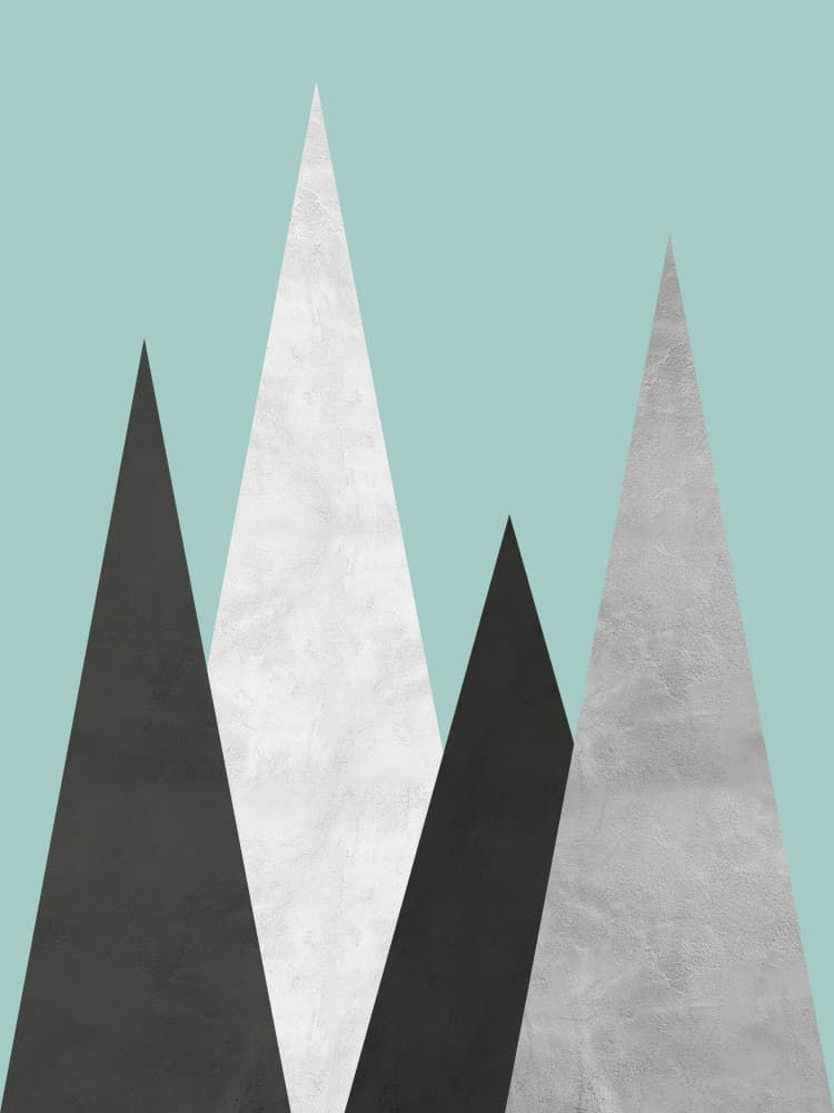 Geometric Mountain Peaks by Vitor Costa — canvas wall art