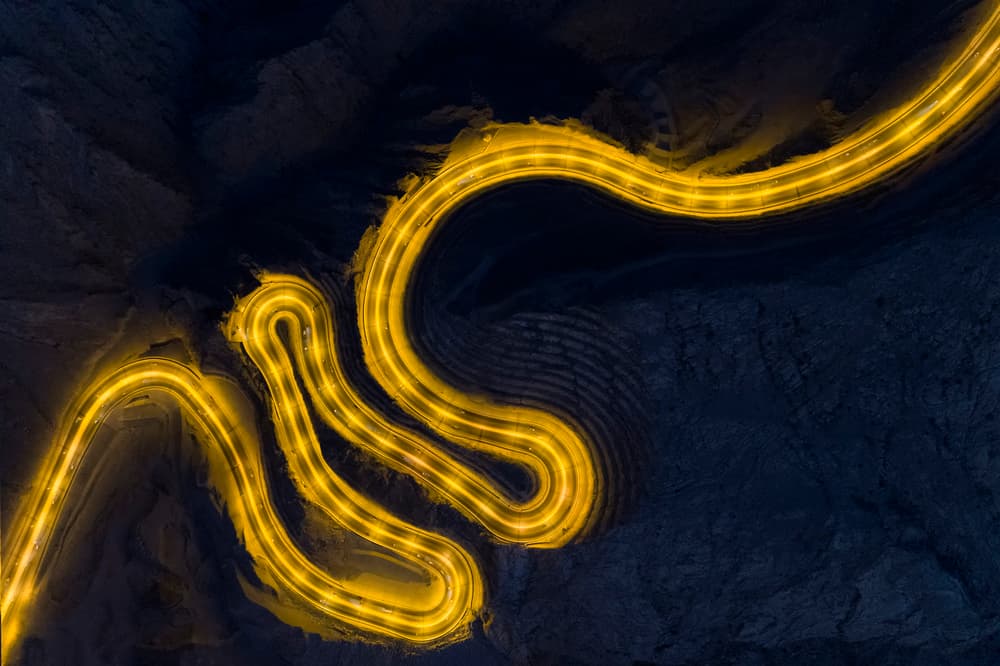 Winding Golden Path by Haitham AL Farsi — canvas wall art