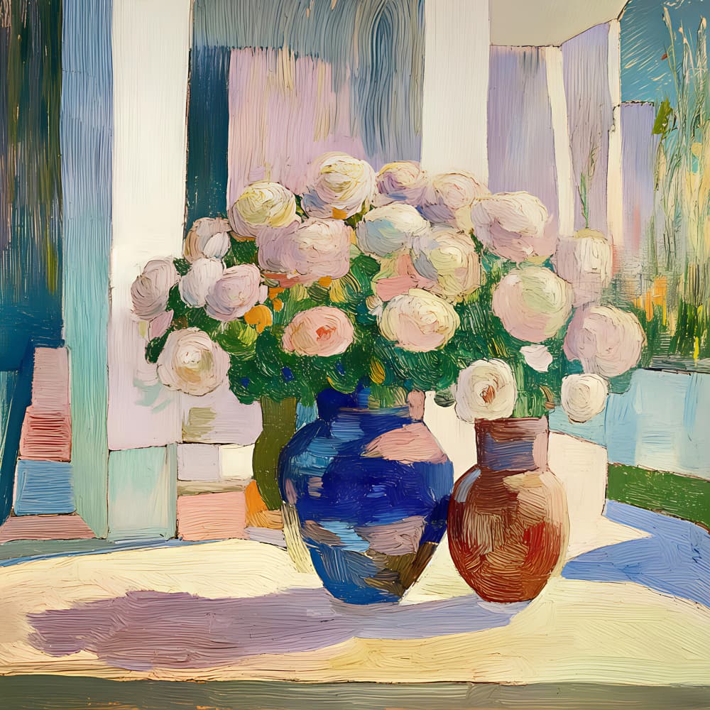 Painterly Roses Still Life by Avanesova Elena — canvas wall art