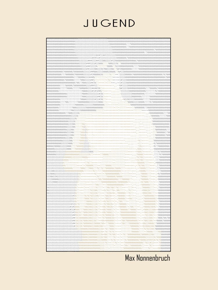 Vintage ASCII Youth Figure by Doa Project — canvas wall art