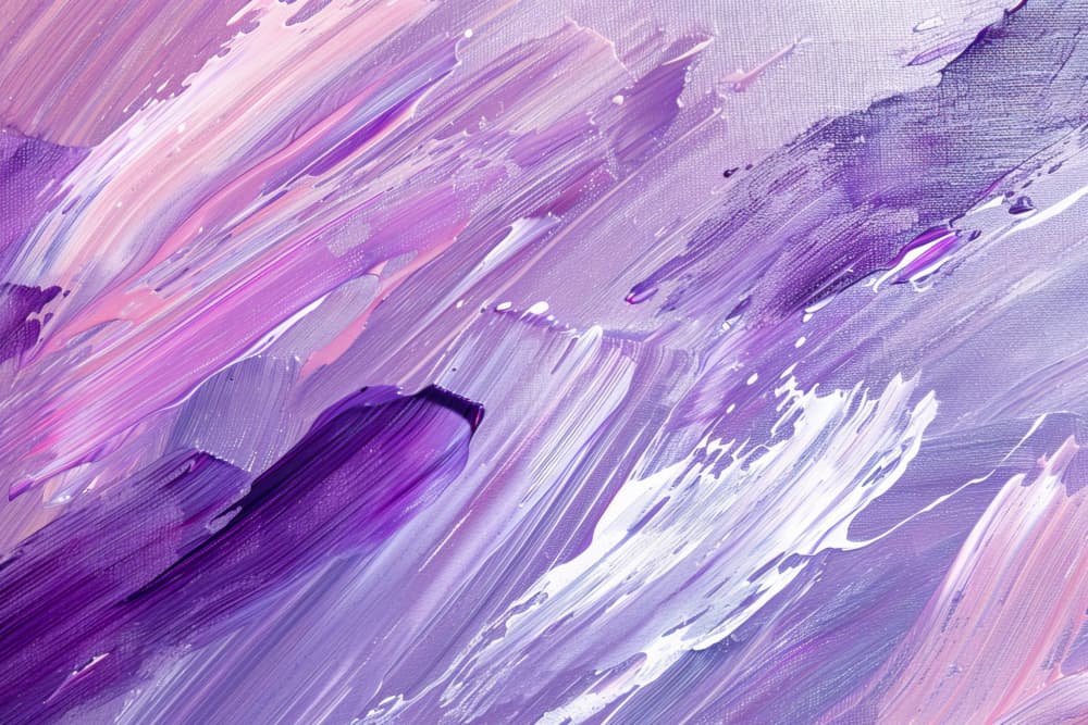 Dynamic Purple Brushstrokes by Elena Dorosh — canvas wall art