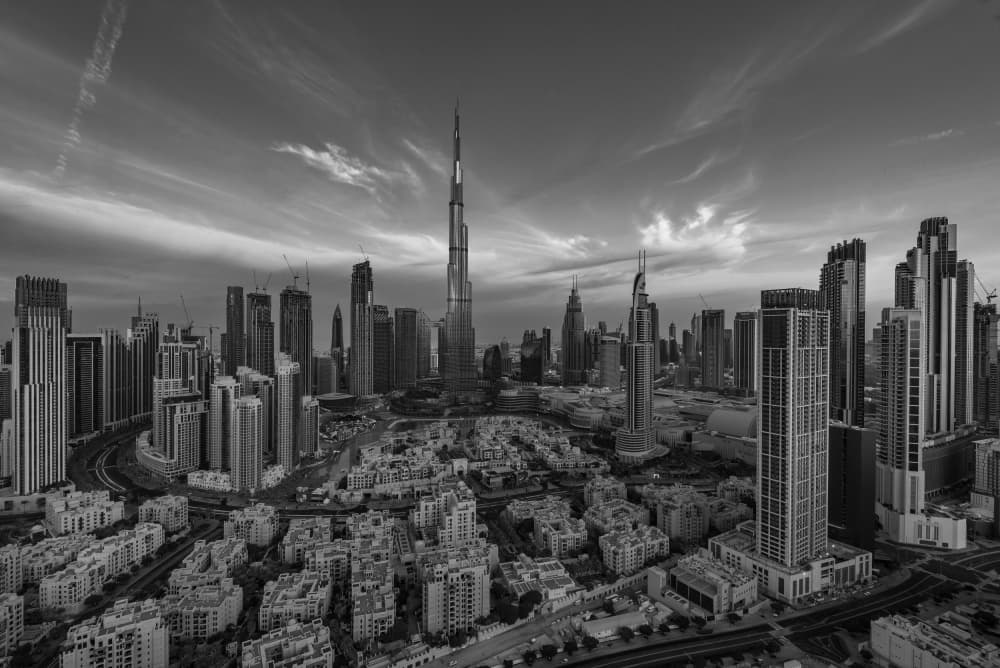 Iconic Dubai Skyline by Mrinal Nath — canvas wall art