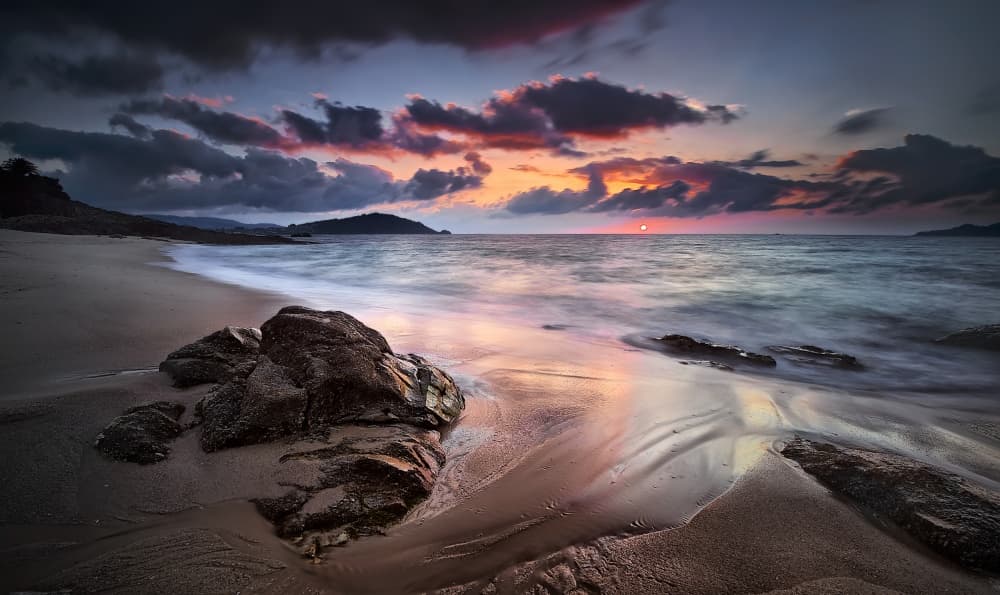 Coastal Sunset Rocks by Santiago Pascual Buyé — canvas wall art