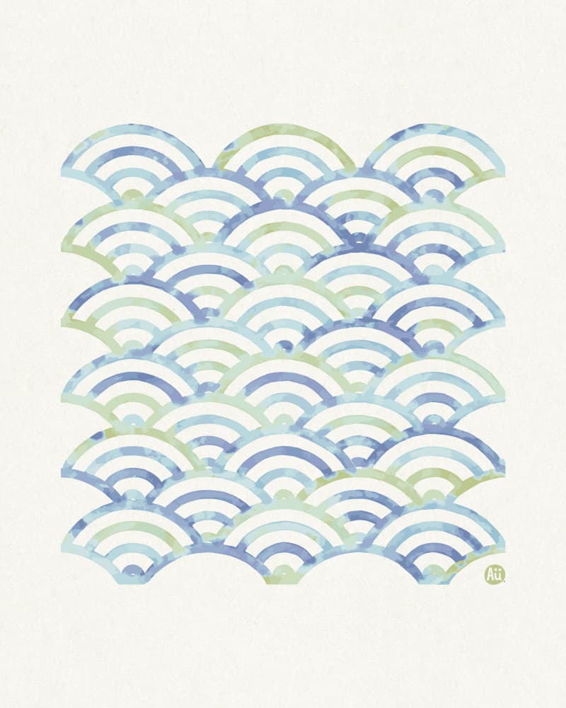 Serene Wave Pattern by Aia Ueno — canvas wall art