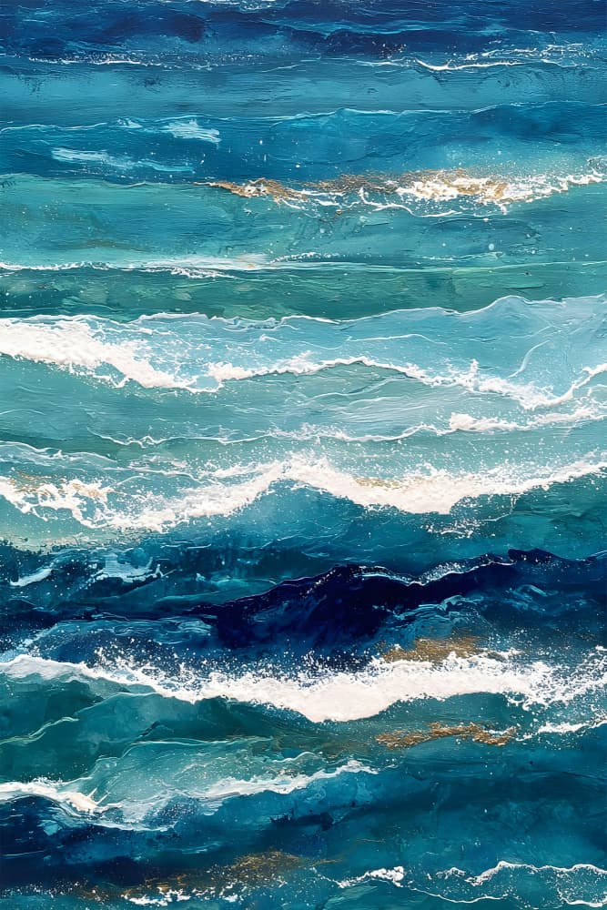 Abstract Ocean Wave by Miguel Bruzual — canvas wall art