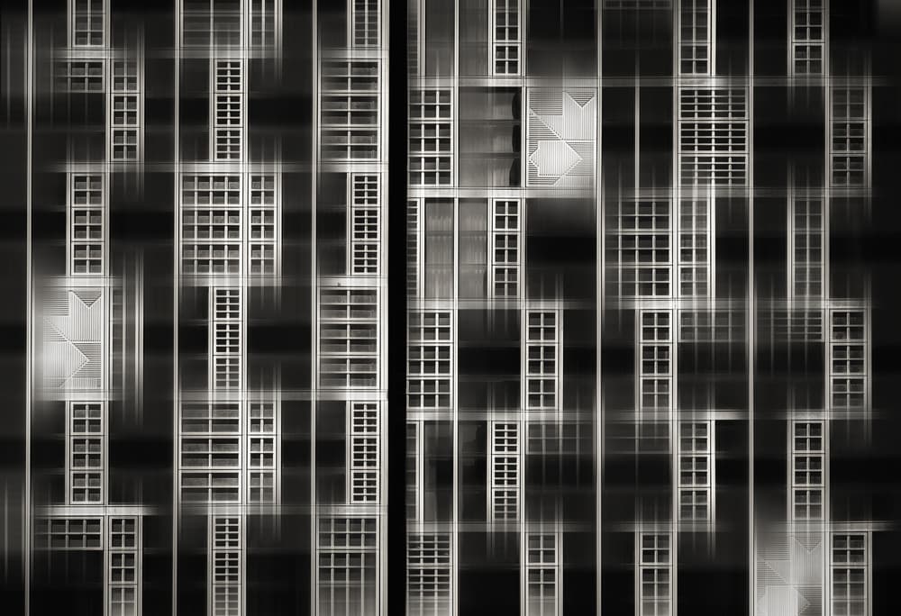 Abstract City Windows by Hans-Wolfgang Hawerkamp — canvas wall art