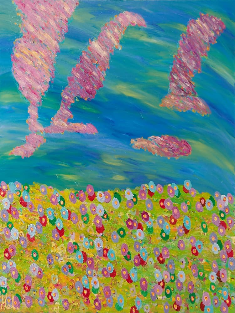 Vibrant Flower Meadow by Helen Joynson — canvas wall art