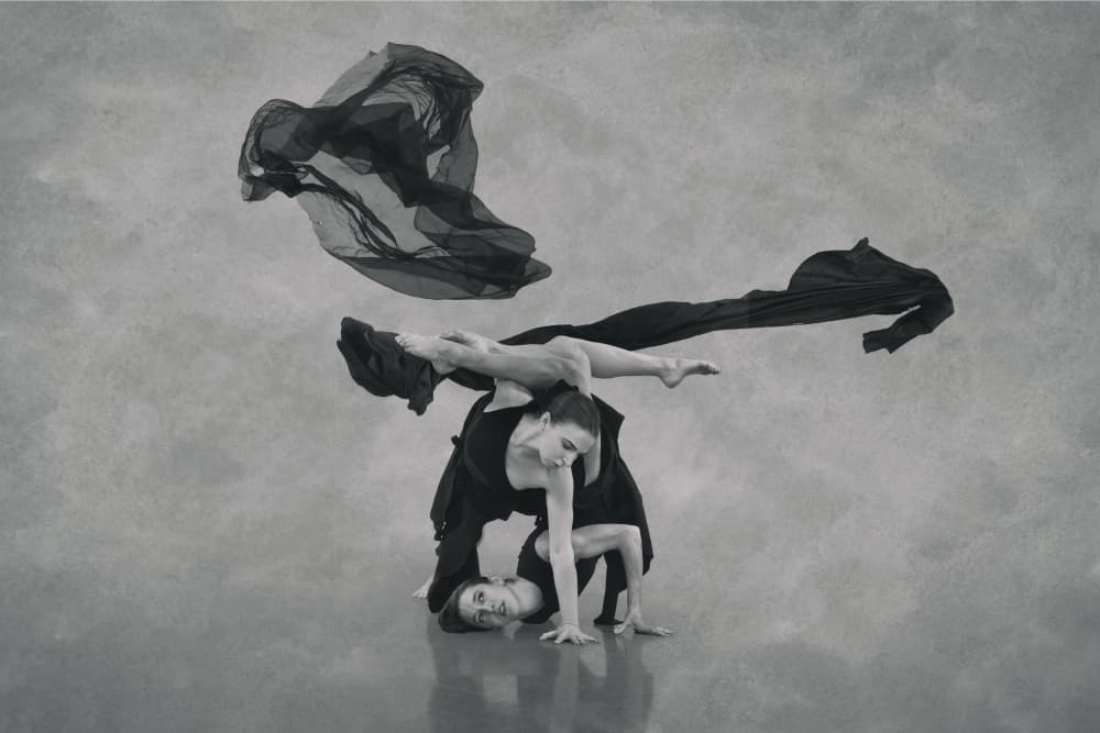 Graceful Dancers Flow by Rob Li — canvas wall art