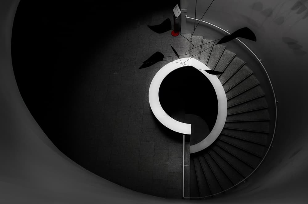 Elegant Spiral Staircase by Marc Huybrighs — canvas wall art
