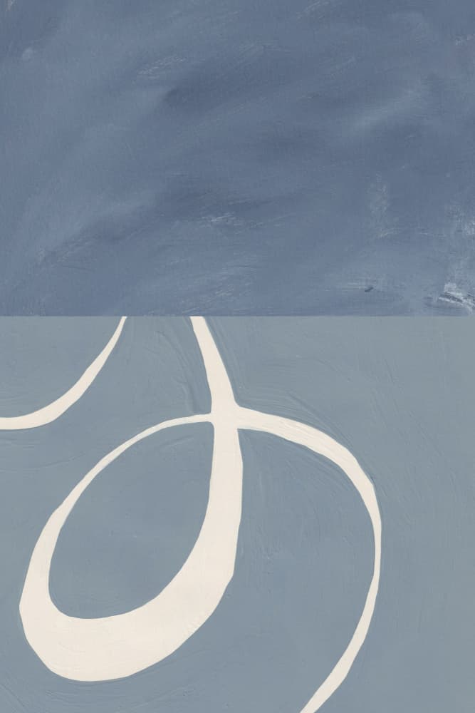 Abstract Blue Swirl by Bronwyn Baker — canvas wall art