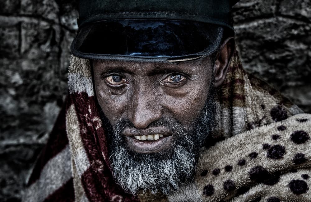 Weathered Man's Gaze by Joxe Inazio Kuesta Garmendia — canvas wall art