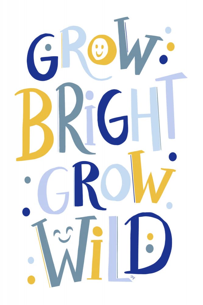 Grow Bright Grow Wild by Martina — canvas wall art
