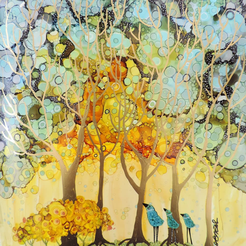 Enchanted Forest Birds by Sylvie Demers — canvas wall art
