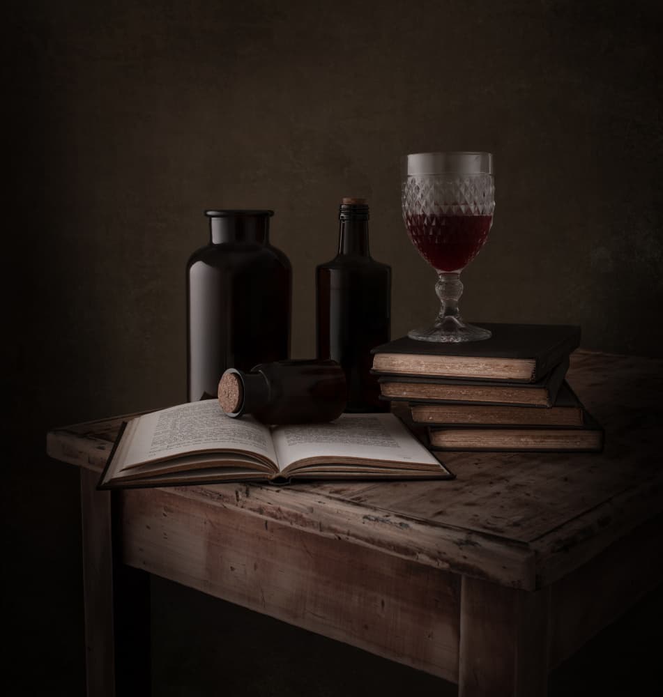 Old World Study Table by Margareth Perfoncio — canvas wall art