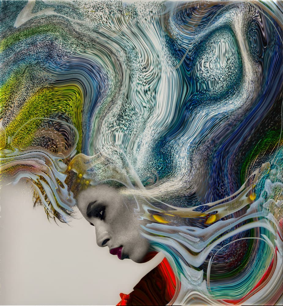 Vibrant Abstract Portrait by Harry Verschelden — canvas wall art