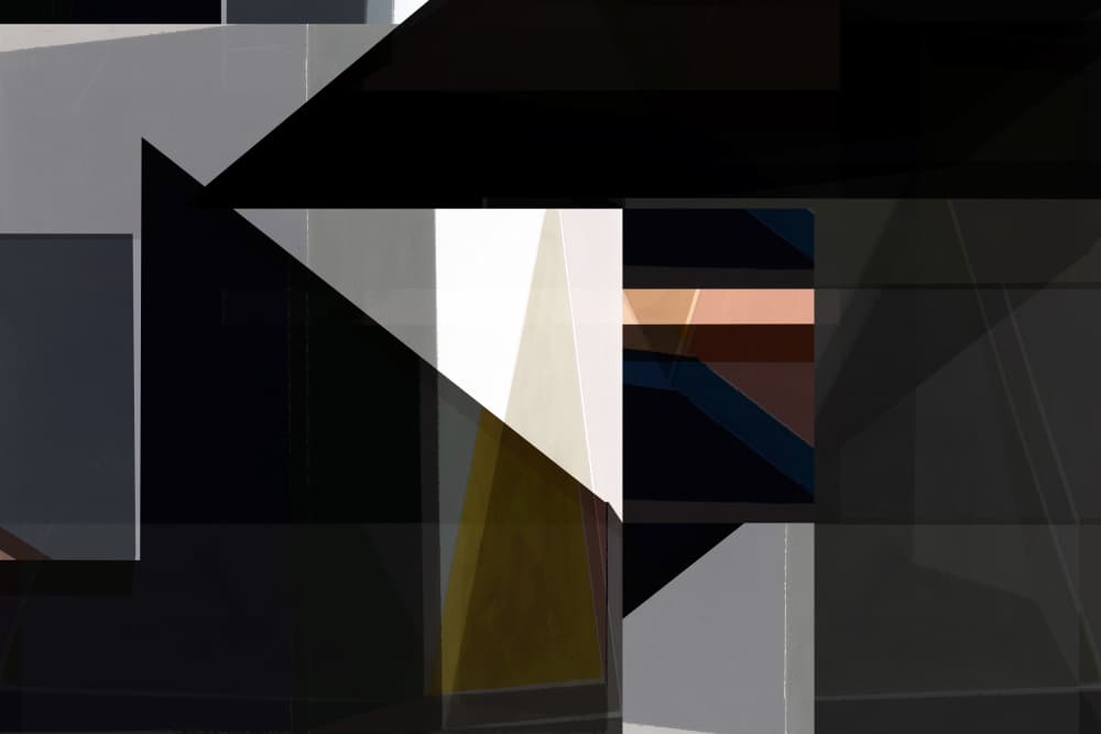 Dark Geometric Abstraction by cartissi — canvas wall art