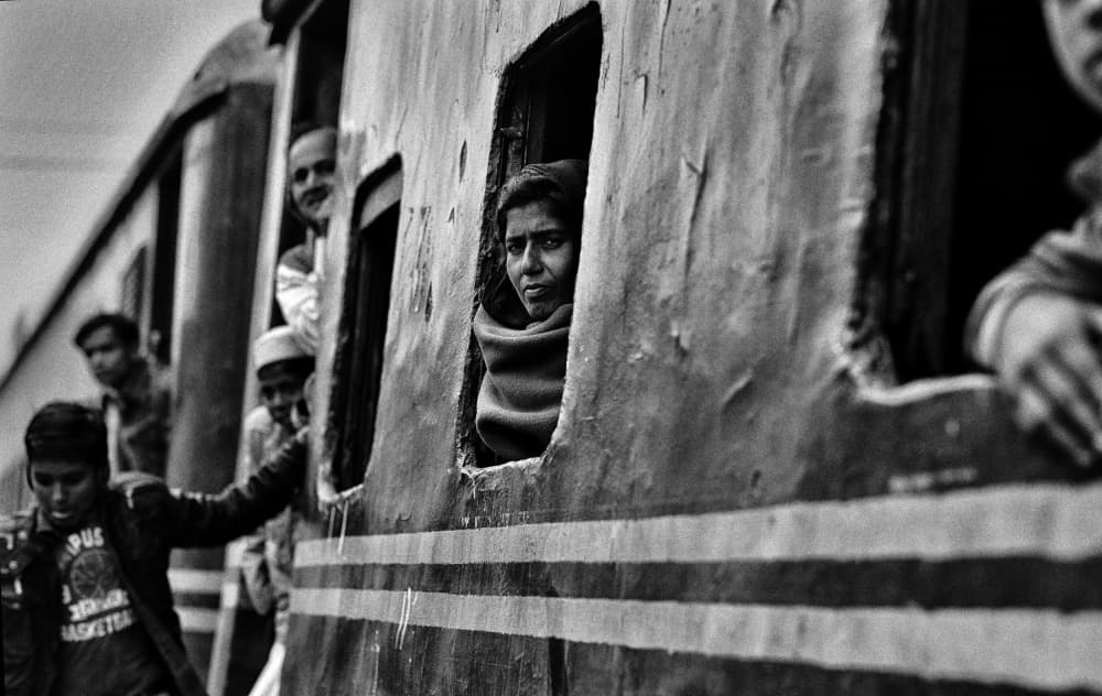 Train Window Gaze by Garik — canvas wall art