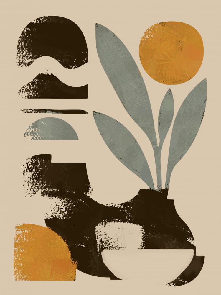 Boho Still Life Shapes by Cannavaro — canvas wall art