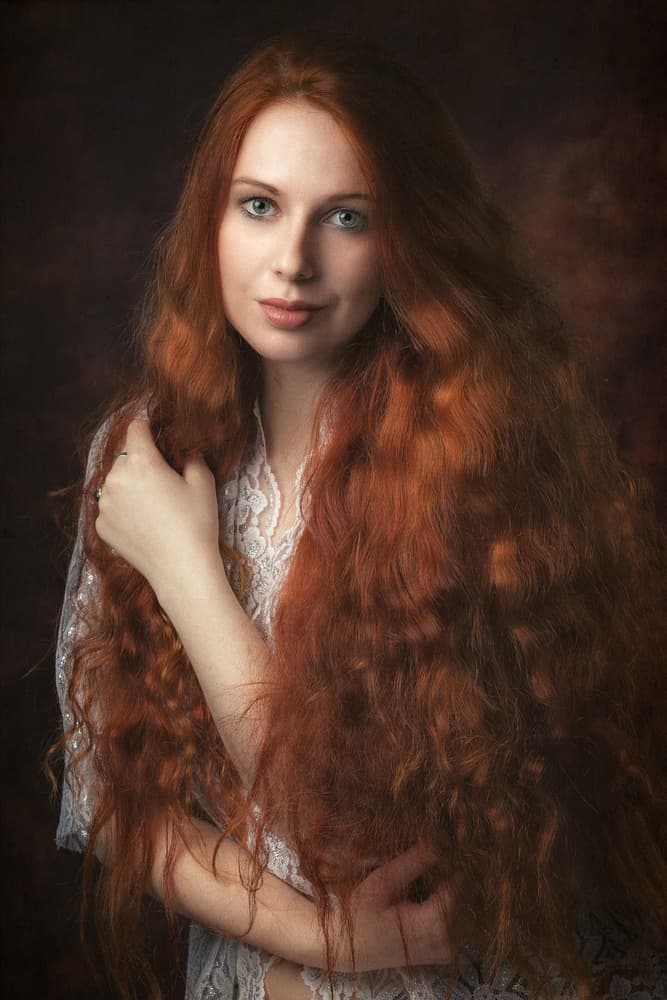 Ethereal Redhead Beauty by Jan Slotboom — canvas wall art
