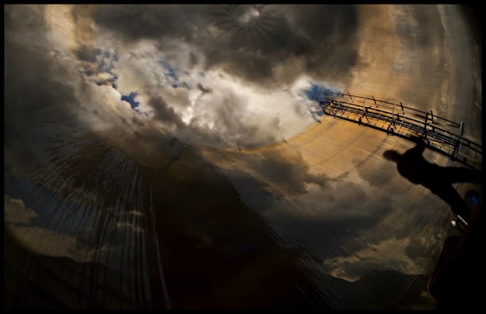Dramatic Industrial Ascent by Milan Malovrh — canvas wall art
