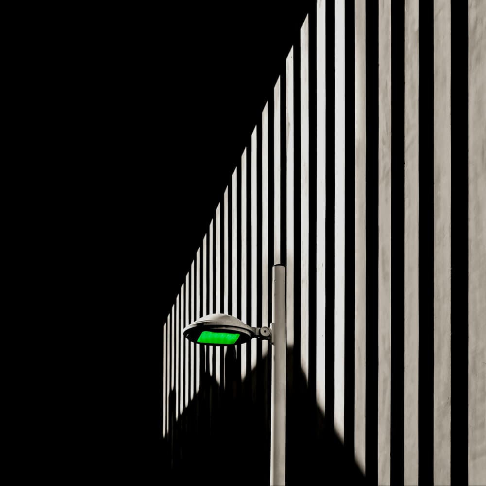 Graphic Green Light by Christian MARCEL — canvas wall art