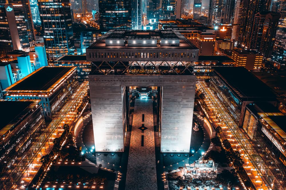 Illuminated City Arch by Carmine Chiriacò — canvas wall art