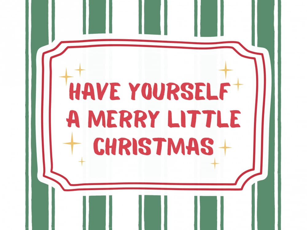 Merry Little Christmas Quote by Jolly and Dash — canvas wall art