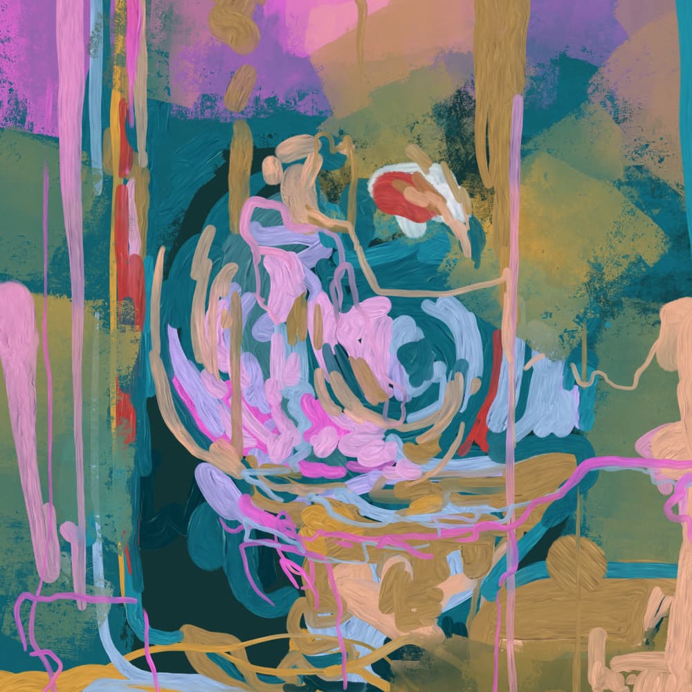 Vibrant Abstract Strokes by Josie George — canvas wall art