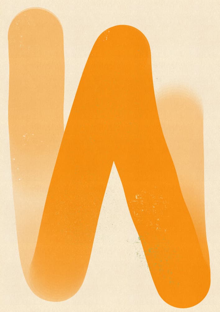 Wavy Orange Form by Nicholas — canvas wall art