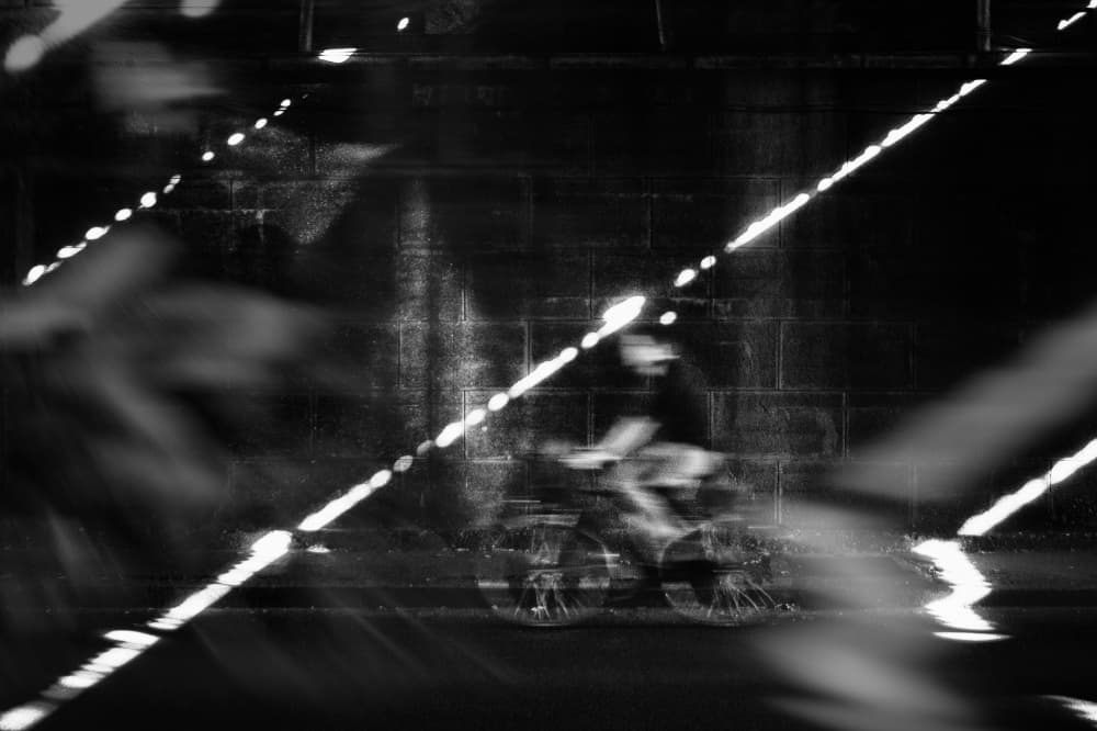 Night Cycling Motion by Jurij Bizjak — canvas wall art