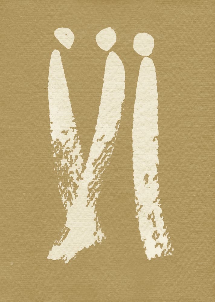 Three Abstract Figures by Santhosh ch — canvas wall art