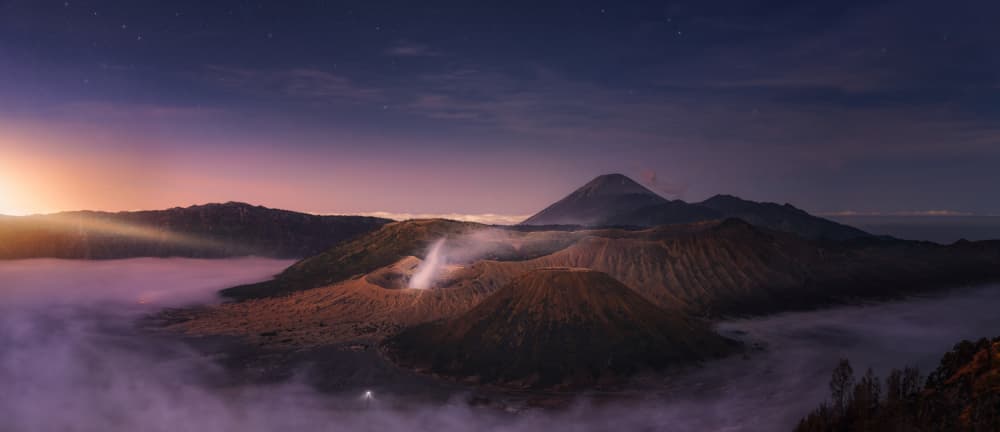 Stars and light in Bromo 7R21810P by joanaduenas — canvas wall art