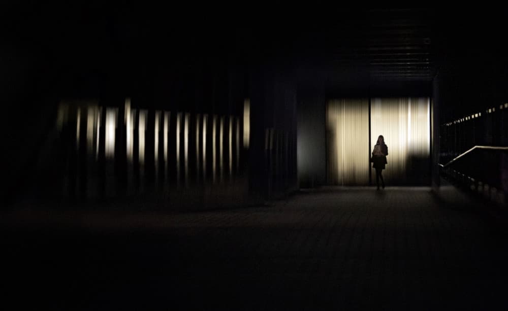 Woman In Dark Passage by Teruhiko Tsuchida — canvas wall art
