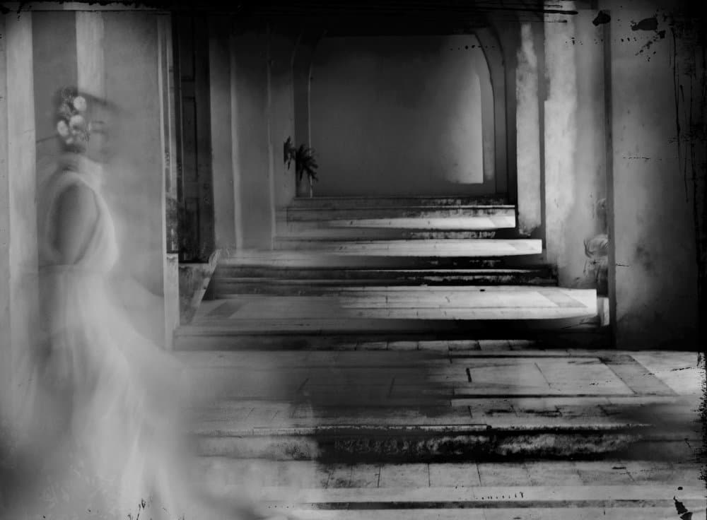 Ghostly Hallway Figure by Rachel Pansky — canvas wall art
