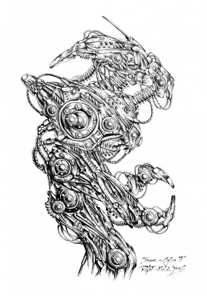 Intricate Mechanical Beast by Kulik — canvas wall art