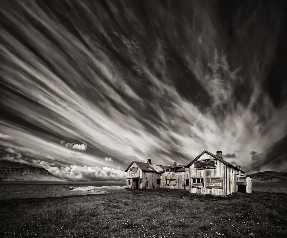 Abandoned House Dramatic Sky by Þorsteinn H. Ingibergsson — canvas wall art