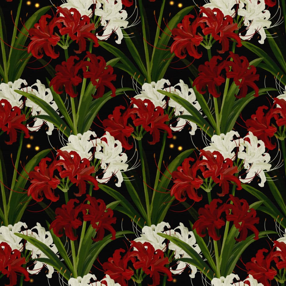 Luminous Spider Lilies by Josie George — canvas wall art