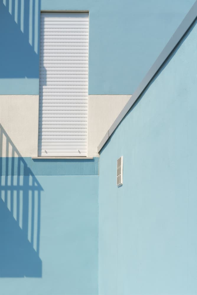 Blue Wall Geometry by Tommaseo Gregorio — canvas wall art