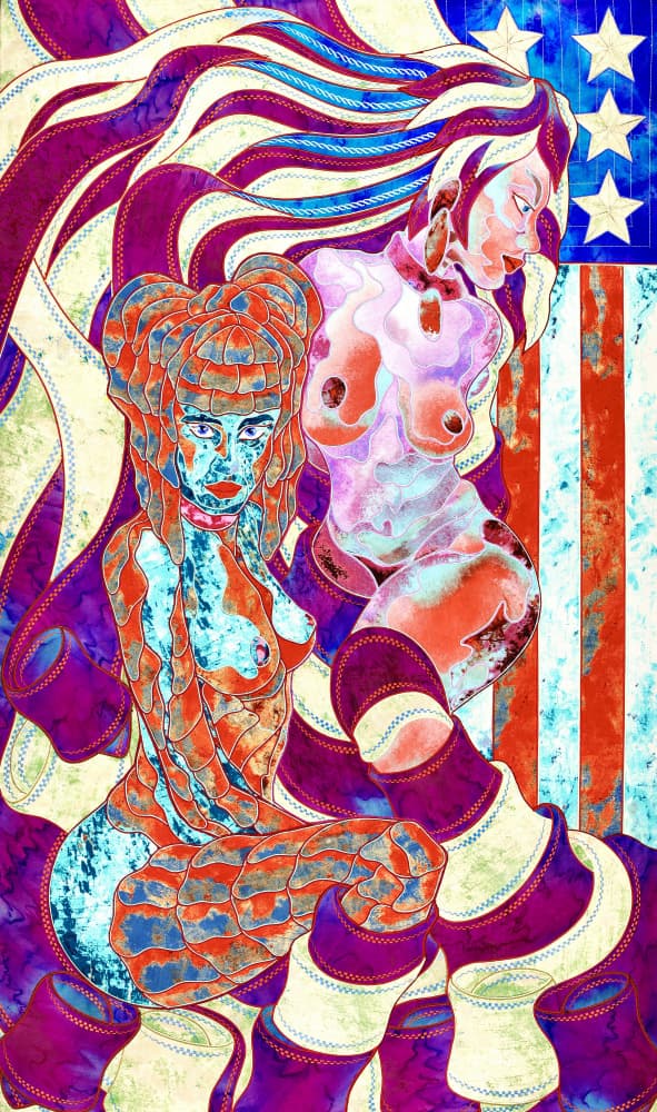 Vibrant Flag Women by Kostyantin Malginov — canvas wall art