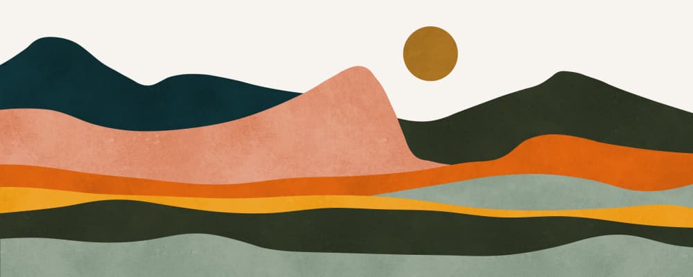 Desert Sun Horizon by Vitor Costa — canvas wall art