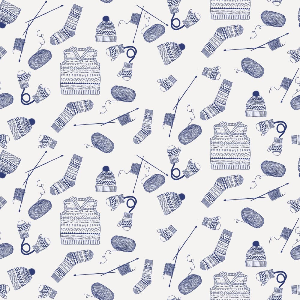 Cozy Knit Pattern by Charlotte Trudgett — canvas wall art