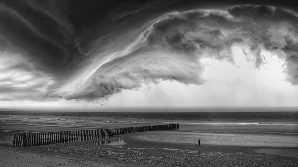 Powerful Stormy Coast by Stéphane Pecqueux — canvas wall art