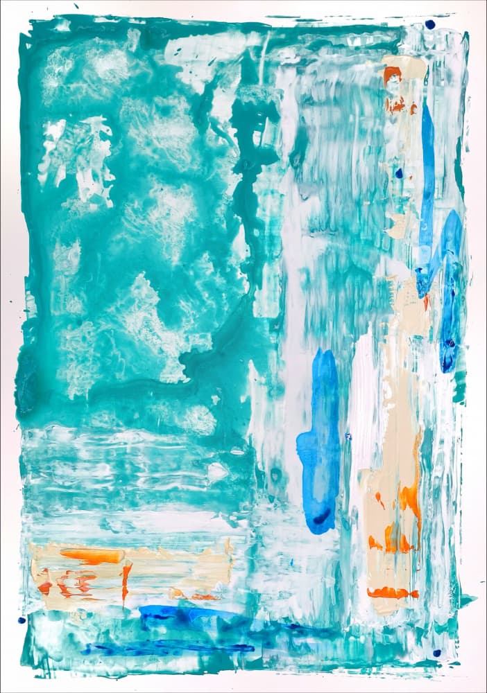 Modern Teal Movement by Gustaf Tidholm — canvas wall art