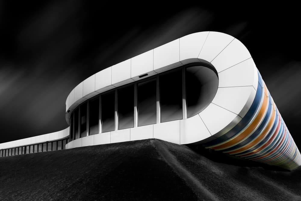 Sleek Colorful Building by Greetje van Son — canvas wall art