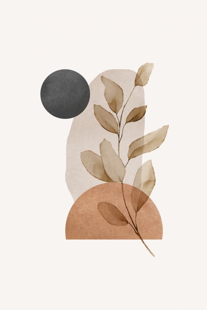 Earthy Botanical Abstract by Melloi Art Prints — canvas wall art
