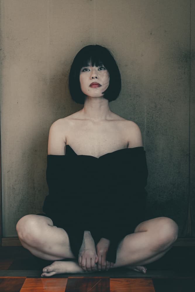 Pensive Woman Gaze by Kurosaki Sangan — canvas wall art