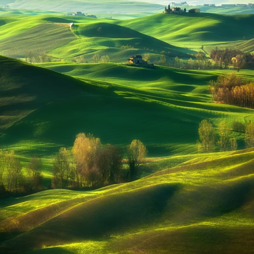 Rolling Tuscan Hills by Krzysztof Browko — canvas wall art